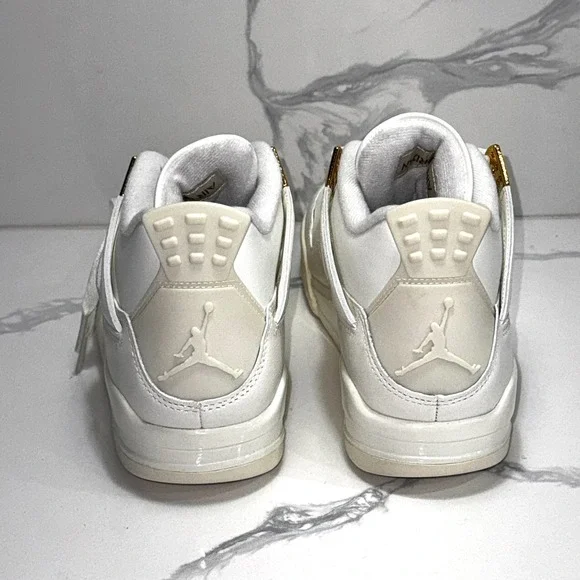Nike Air Jordan 4 Metallic Gold Women's Size 9.5 Men's 8 B-GRADE - Picture 4 of 6